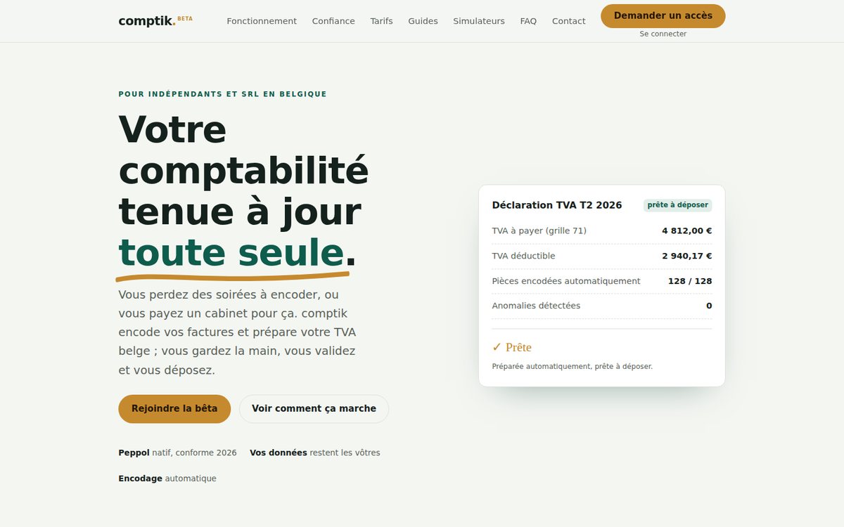 Page d’accueil de comptik.com